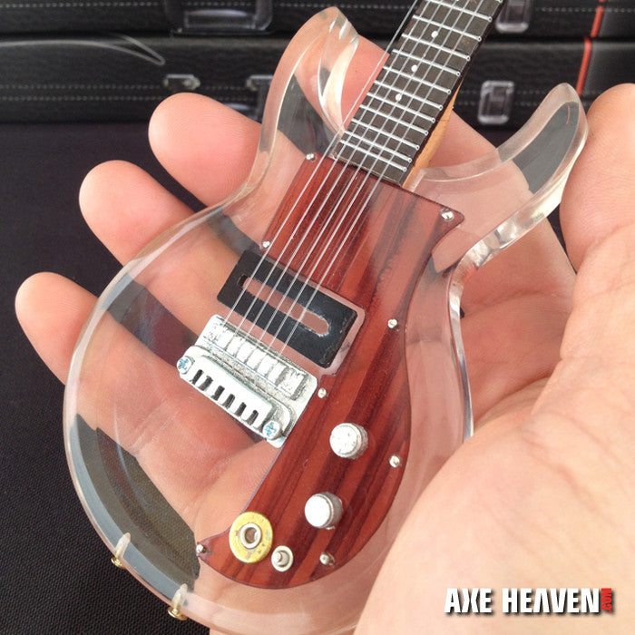 Made Famous by Dan Armstrong See-Through Acrylic Miniature Guitar Replica Collectible