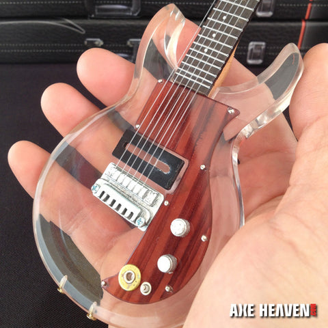 Made Famous by Dan Armstrong See-Through Acrylic Miniature Guitar Replica Collectible
