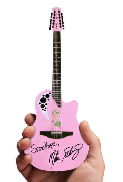 2018 Melissa Etheridge Limited Edition Signature Grow Hope 12-String Ovation Adamas Mini Guitar Replica