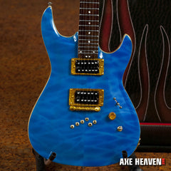 Officially Licensed Neil Zaza Blue NZS-1 Cort Miniature Guitar Replica Collectible