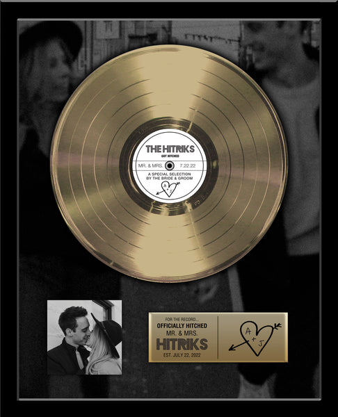 WEDDING GIFT - 18" x 22" Framed Gold & Platinum Record Tribute