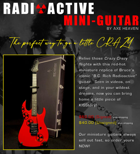 Bruce Kulick B.C. RICH® Radioactive Mini Guitar Replica Collectible