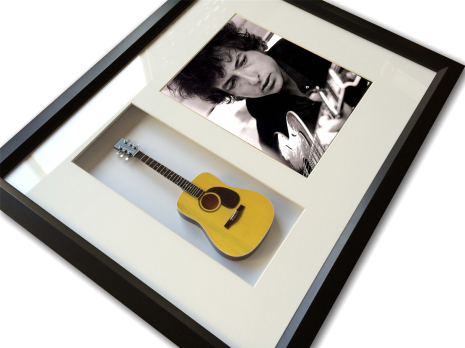 22" x 19" Personalized Music Gift Framed Shadow Box with 10" Mini Guitar