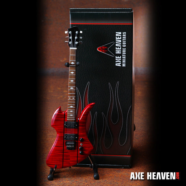 Official B.C. Rich® Red Stained Mockingbird® Miniature Guitar Replica Collectible