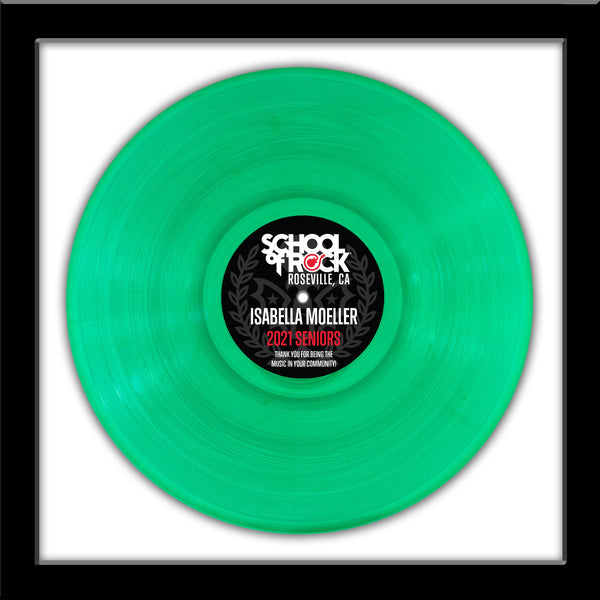 CUSTOM COLOR RECORD Award 16" x 16" Custom Framed Artist Award - Assorted 12" Record Colors Available
