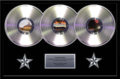 Triple Platinum Framed 36" x 24" Record Business Award - Custom Imprinted Rockstar Award Platinum Record