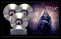 TRIPLE PLATINUM RECORD Artist Achievement Award - 36" x 24" Framed Album Tribute - Custom Full Color Designed Background
