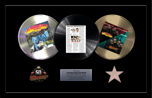 Triple Platinum Framed 36" x 24" Record Business Award - Custom Imprinted Rockstar Award Platinum Record