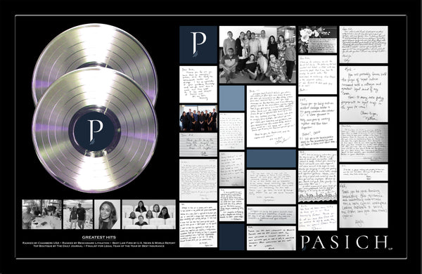 BUSINESS TRIPLE PLATINUM RECORD Achievement Award - 36" x 24" Framed Album Tribute - Custom Full Color Designed Background