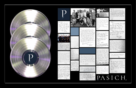 BUSINESS TRIPLE PLATINUM RECORD Achievement Award - 36" x 24" Framed Album Tribute - Custom Full Color Designed Background