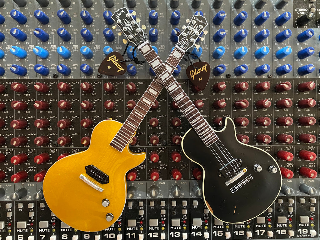 Jared James Nichols 2021 Miniature Guitar Models - Set of Two (2) Gibson™ Les Paul™ Replica Collectibles