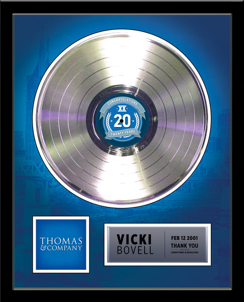 BUSINESS & BAND Platinum Record - Deluxe Framed Rockstar Award - 18" x 22" Framed 12" Metalized Platinum Record