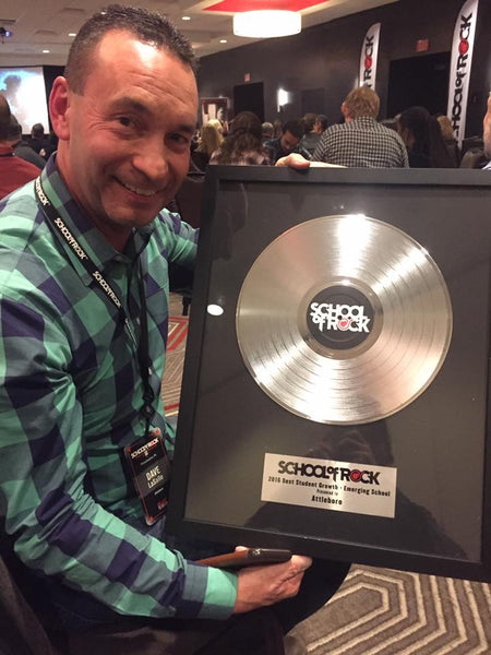 PLATINUM RECORD 18" x 22" Framed Rockstar Award - 12" Metalized Platinum Record