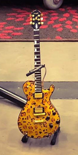 Steve Stevens Leopard Mini Guitar Replica Collectible