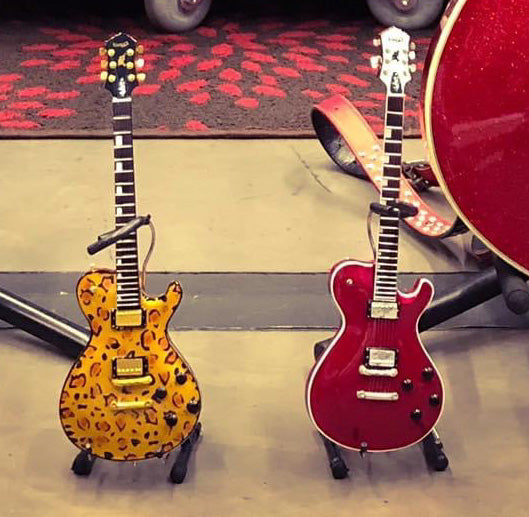 Steve Stevens Red Sparkle Mini Guitar Replica Collectible