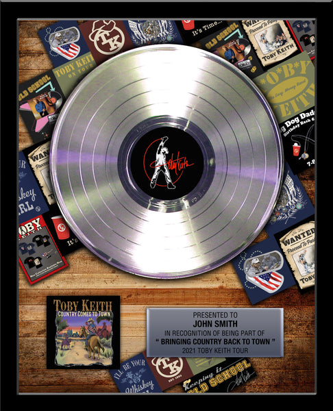 ARTIST & BAND Platinum Record Album Tribute - 18" x 22" Framed - 12" Metalized Platinum Record