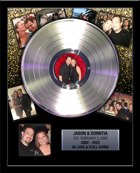 BUSINESS & BAND Platinum Record - Deluxe Framed Rockstar Award - 18" x 22" Framed 12" Metalized Platinum Record